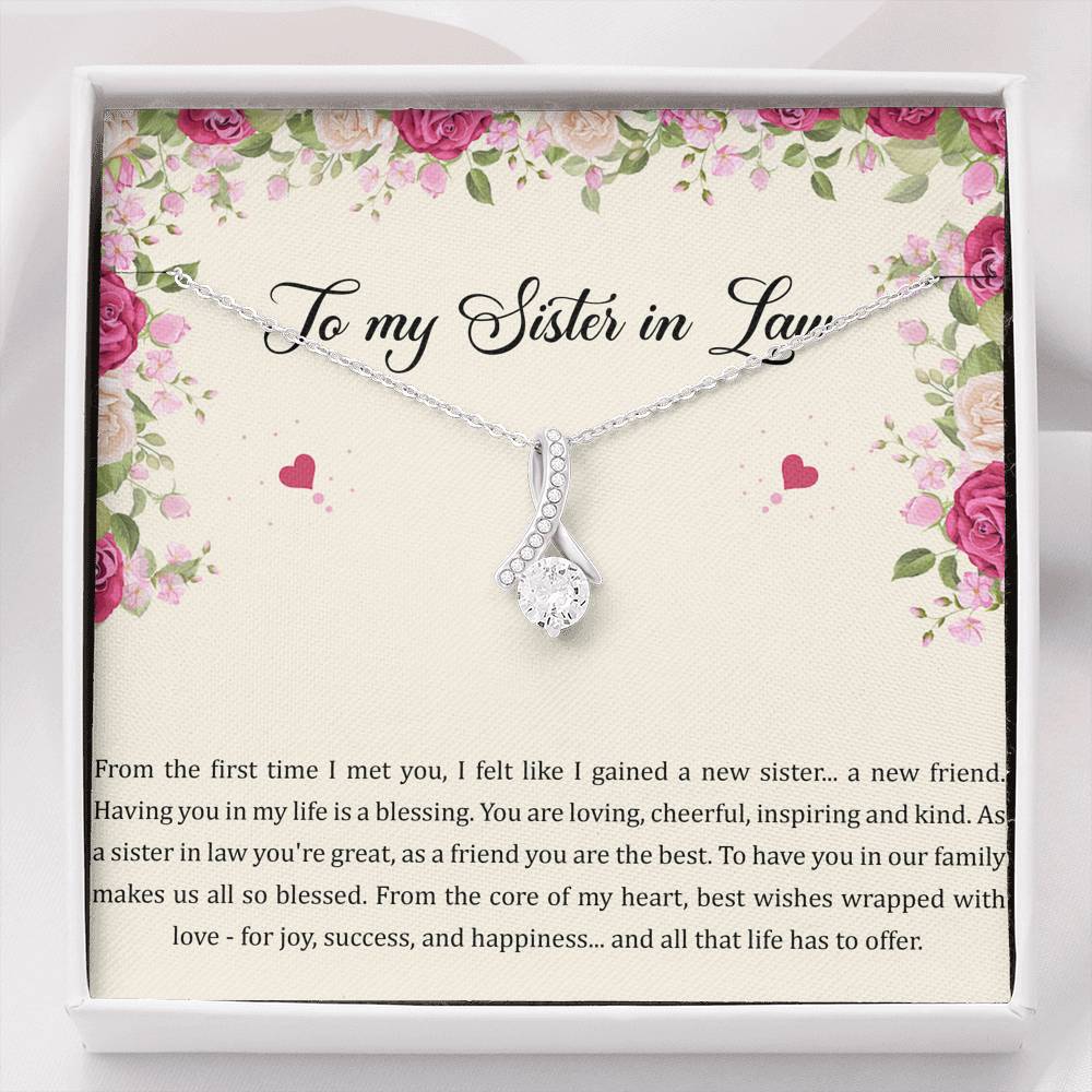 To My Sister-in-law Gifts, A New Friend, Alluring Beauty Necklace For Women, Birthday Present Idea From Sister