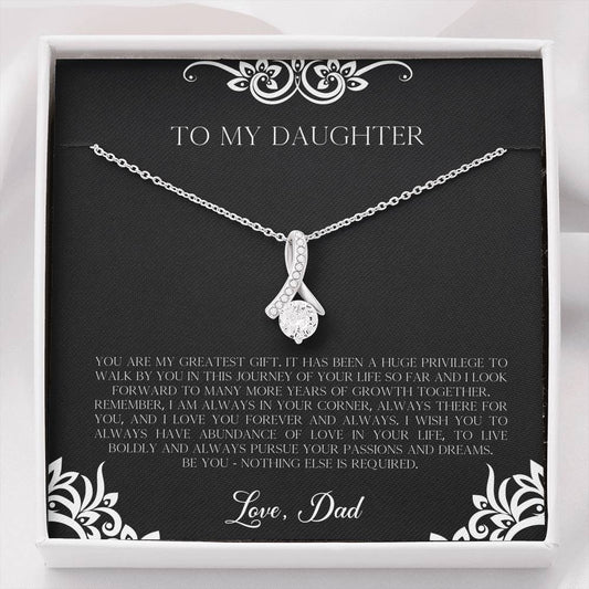 To My Daughter  Gifts, You Are My Greatest Gift, Alluring Beauty Necklace For Women, Birthday Present Idea From Dad