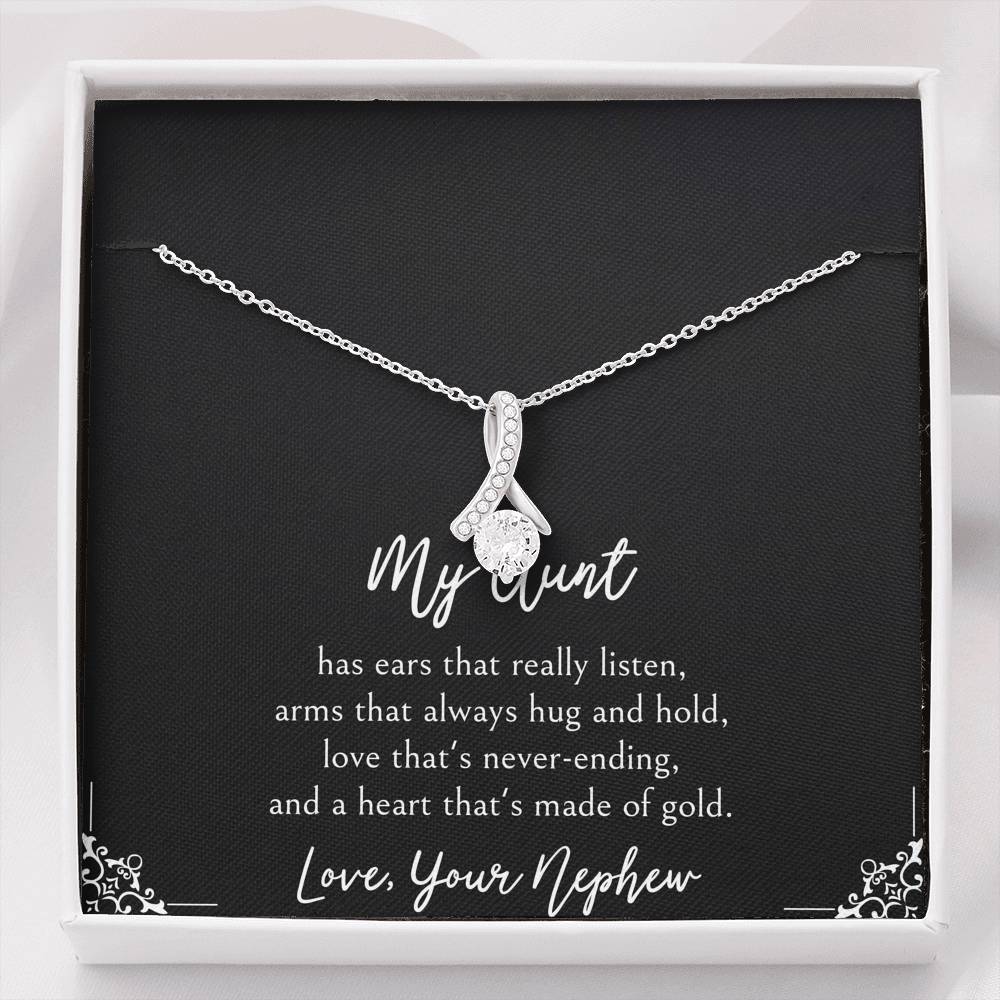 To My Aunt Gifts, Love That's Never Ending, Alluring Beauty Necklace For Women, Birthday Present Idea From Nephew