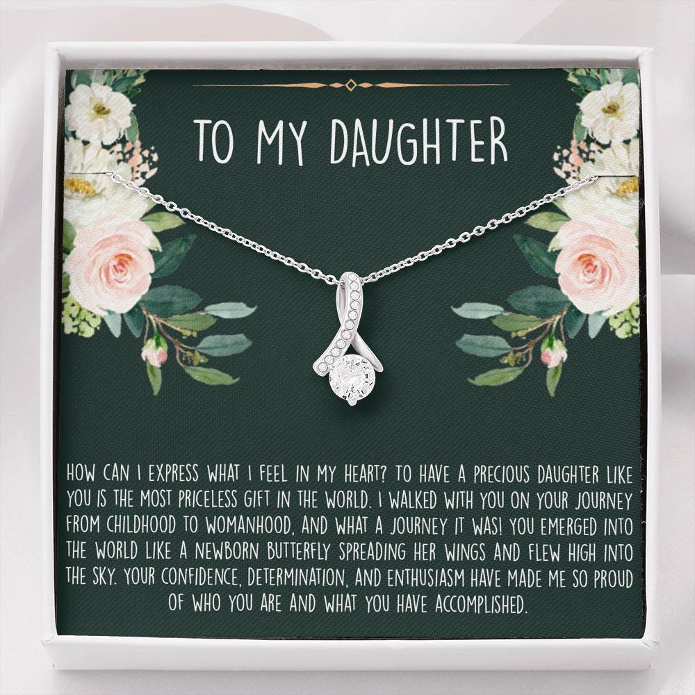 To My Daughter Gifts, How Can I Express What I Feel In My Heart, Alluring Beauty Necklace For Women, Birthday Present Ideas From Mom Dad