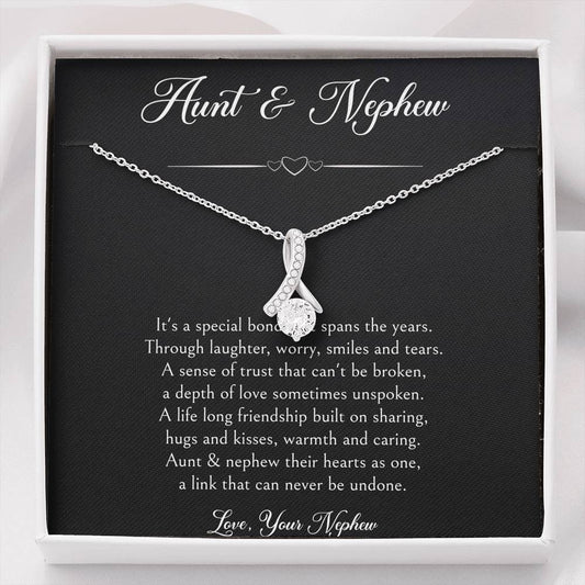 To My Aunt Gifts, Special Bond, Alluring Beauty Necklace For Women, Birthday Present Idea From Nephew