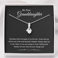 Load image into Gallery viewer, To My Granddaughter Gifts, Someday When The Pages Of My Life End, Alluring Beauty Necklace For Women, Birthday Present Idea From Grandma Grandpa
