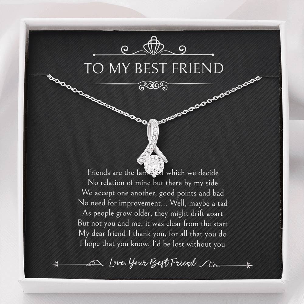 To My Friend Gifts, I'd Be Lost Without You, Alluring Beauty Necklace For Women, Birthday Present Idea From Bestie