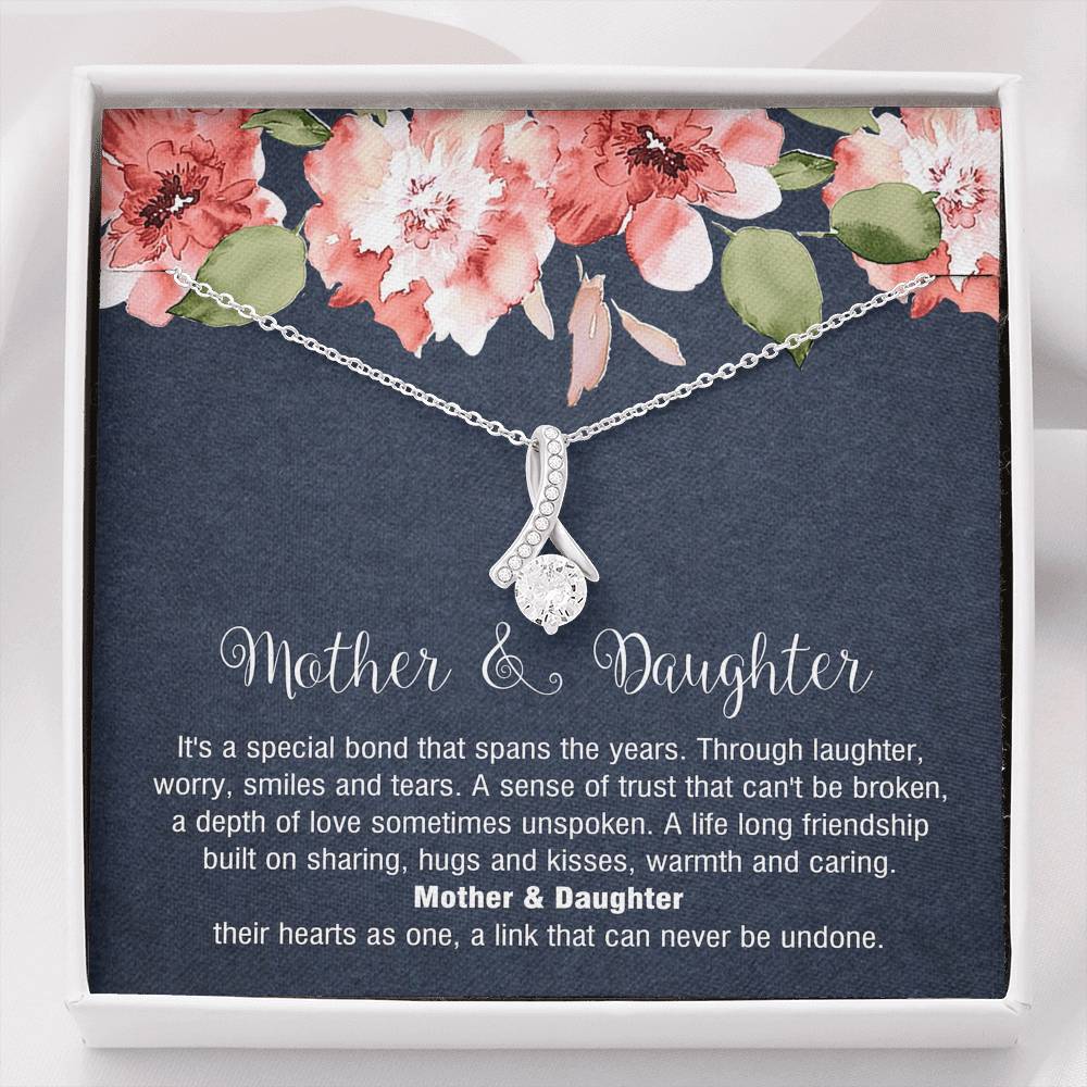 To My Mom Gifts, Mother and Daughter Bond, Alluring Beauty Necklace For Women, Birthday Mothers Day Present From Daughter