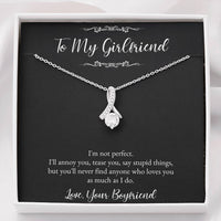 Load image into Gallery viewer, To My Girlfriend, I Am Not Perfect, Alluring Beauty Necklace For Women, Anniversary Birthday Valentines Day Gifts From Boyfriend
