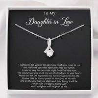 Load image into Gallery viewer, To My Daughter-in-law Gifts, Thank You For The Happiness, Alluring Beauty Necklace For Women, Birthday Present Idea From Mother-in-law
