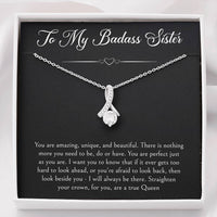 Load image into Gallery viewer, To My Badass Sister Gifts, You Are Amazing, Alluring Beauty Necklace For Women, Birthday Present Ideas From Sister Brother
