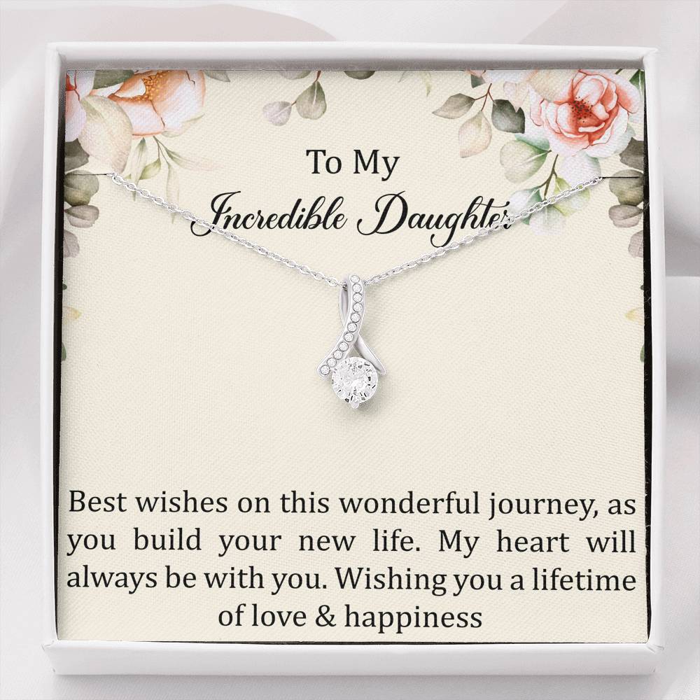 To My Bride Gifts, Best Wishes, Alluring Beauty Necklace For Women, Wedding Day Thank You Ideas From Mom