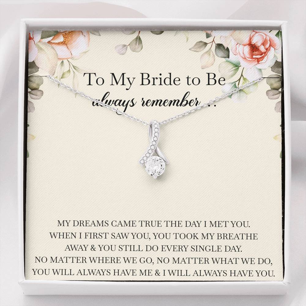 To My Bride Gifts, Always Remember, Alluring Beauty Necklace For Women, Wedding Day Thank You Ideas From Groom