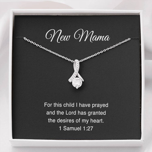 New Mama Necklace - For This Child I Have Prayed | Pregnancy Gift