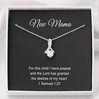 Load image into Gallery viewer, New Mama Necklace - For This Child I Have Prayed | Pregnancy Gift

