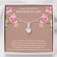 Load image into Gallery viewer, To My Mother-in-Law Gifts, I Can See His Face In Yours, Alluring Beauty Necklace For Women, Birthday Mothers Day Present From Daughter-in-law
