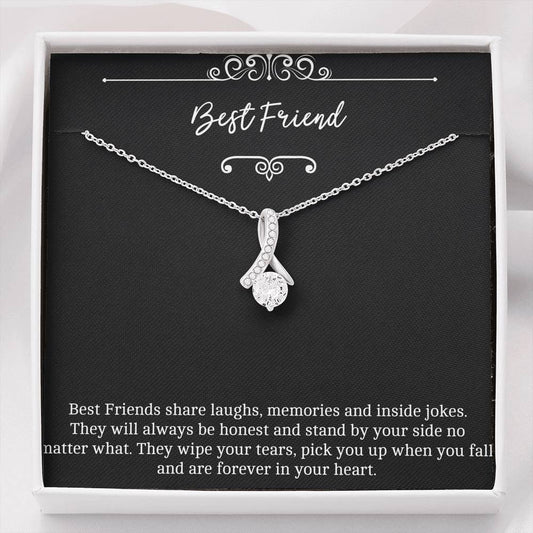 To My Friend Gifts, Forever In Your Heart, Alluring Beauty Necklace For Women, Birthday Present Idea From Bestie