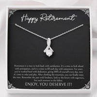 Load image into Gallery viewer, Retirement Gifts, Time To Relax, Happy Retirement Alluring Beauty Necklace For Women, Retirement Party Favor From Friends Coworkers
