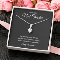Load image into Gallery viewer, Retirement Gifts, Next Chapter, Happy Retirement Alluring Beauty Necklace For Women, Retirement Party Favor From Friends Coworkers
