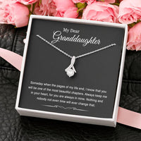 Load image into Gallery viewer, To My Granddaughter Gifts, Someday When The Pages Of My Life End, Alluring Beauty Necklace For Women, Birthday Present Idea From Grandma Grandpa
