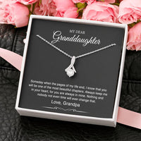 Load image into Gallery viewer, To My Granddaughter Gifts From Grandpa, Someday When The Pages Of My Life End, Alluring Beauty Necklace For Women, Birthday Present Idea From Grandfather
