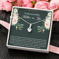 Load image into Gallery viewer, To My Mother-in-Law Gifts, Like A Lotus , Alluring Beauty Necklace For Women, Birthday Mothers Day Present From Daughter-in-law
