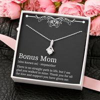 Load image into Gallery viewer, To My Bonus Mom Gifts, Thank You For All The Love, Alluring Beauty Necklace For Women, Birthday Mothers Day Present From Bonus Daughter
