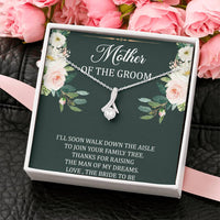 Load image into Gallery viewer, To My Mom of the Bride Gifts, I&#39;ll Soon Walk Down The Aisle, Alluring Beauty Necklace For Women, Wedding Day Thank You Ideas From Groom
