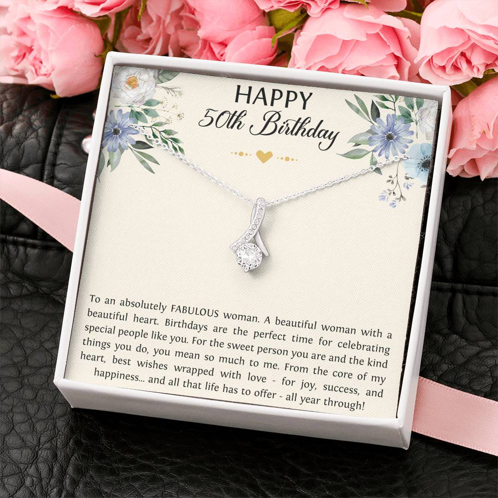 Fabulous Woman Alluring Beauty Necklace - Happy 50th Birthday | Unique Gift