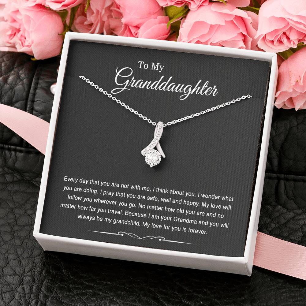 To My Granddaughter Gifts, Every Day That You Are Not With Me, Alluring Beauty Necklace For Women, Birthday Present Idea From Grandma Granpa