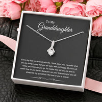 Load image into Gallery viewer, To My Granddaughter Gifts, Every Day That You Are Not With Me, Alluring Beauty Necklace For Women, Birthday Present Idea From Grandma Granpa
