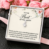 Load image into Gallery viewer, To My Aunt of the Groom Gifts, Thank You for Your Support, Alluring Beauty Necklace For Women, Wedding Day Thank You Ideas From Groom

