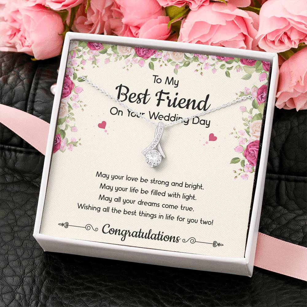 Bride Gifts, May Your Love Be Strong And Bright, Alluring Beauty Necklace For Women, Wedding Day Thank You Ideas From Best Friend