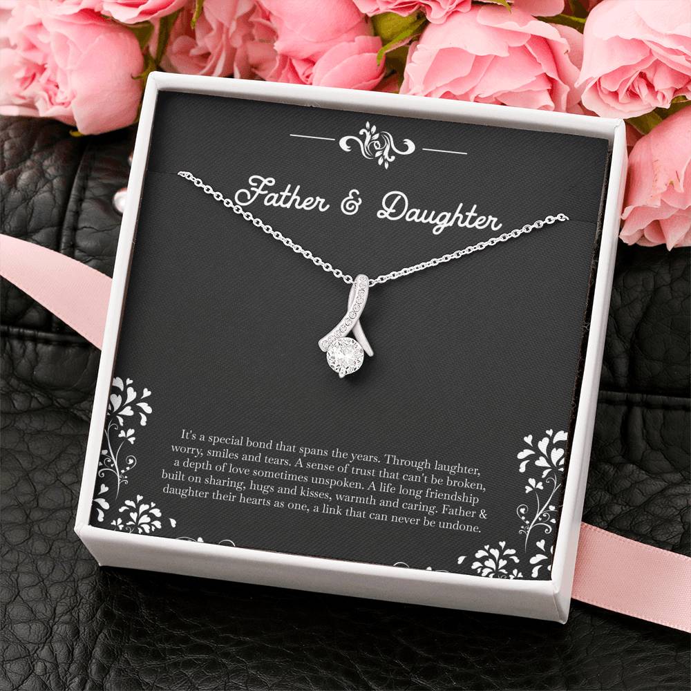To My Daughter Gifts, Father and Daughter Bond, Alluring Beauty Necklace For Women, Birthday Present Idea From Dad