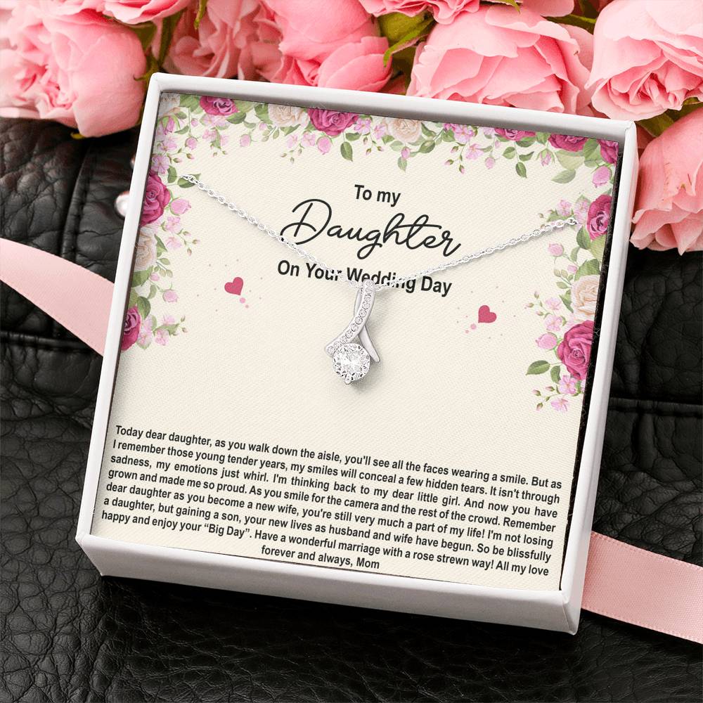 To My Bride Gifts, Enjoy Your Big Day, Alluring Beauty Necklace For Women, Wedding Day Thank You Ideas From Mom