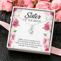 Load image into Gallery viewer, Sister of the Bride Gifts, Thanks For Being There, Alluring Beauty Necklace For Women, Wedding Day Thank You Ideas From Bride
