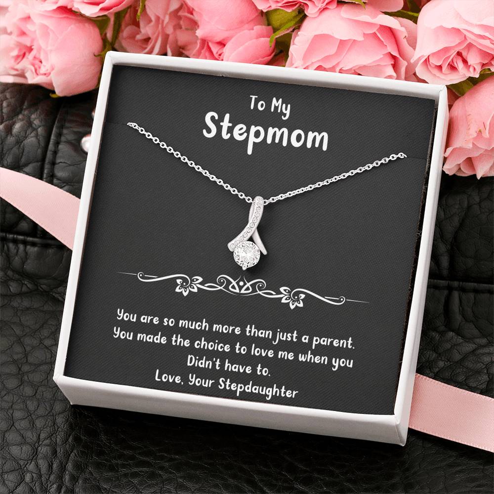 To My Stepmom Gifts, You Are More Than Just A Parent, Alluring Beauty Necklace For Women, Birthday Mothers Day Present From Stepdaughter