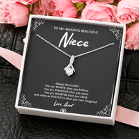 Load image into Gallery viewer, To My Niece  Gifts, Always Remember, Alluring Beauty Necklace For Women, Birthday Present Idea From Aunt
