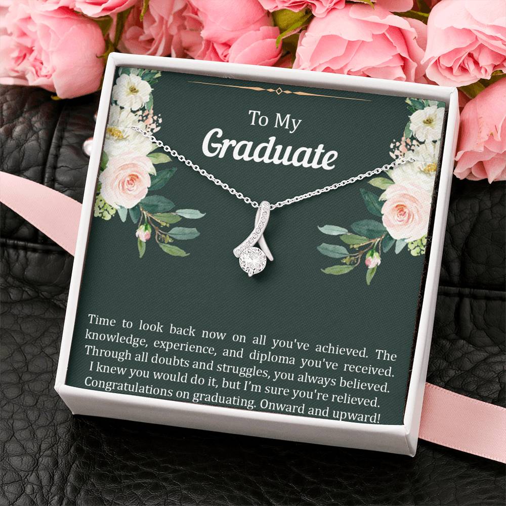 Graduation Gifts, Onward and Upward, Alluring Beauty Necklace For Women, College Preschool High School Graduation Present