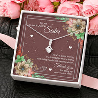 Load image into Gallery viewer, To My Unbiological Sister Gifts, Thank You, Alluring Beauty Necklace For Women, Birthday Present Idea From Sister-in-law
