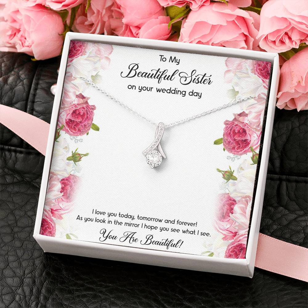 Bride Gifts, You Are Beautiful, Alluring Beauty Necklace For Women, Wedding Day Thank You Ideas From Sister