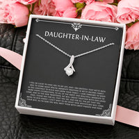 Load image into Gallery viewer, To My Daughter-in-law Gifts, I&#39;m Lucky To Have You, Alluring Beauty Necklace For Women, Birthday Present Idea From Mother-in-law
