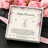 Load image into Gallery viewer, Retirement Gifts, Happy For You, Happy Retirement Alluring Beauty Necklace For Women, Retirement Party Favor From Friends Coworkers
