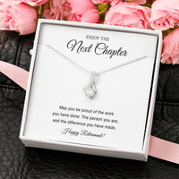 Load image into Gallery viewer, Retirement Gifts, Next Chapter, Happy Retirement Alluring Beauty Necklace For Women, Retirement Party Favor From Friends Coworkers
