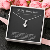 Load image into Gallery viewer, To My Badass Wife, Never Forget That I Love You, Alluring Beauty Necklace For Women, Anniversary Birthday Gifts From Husband
