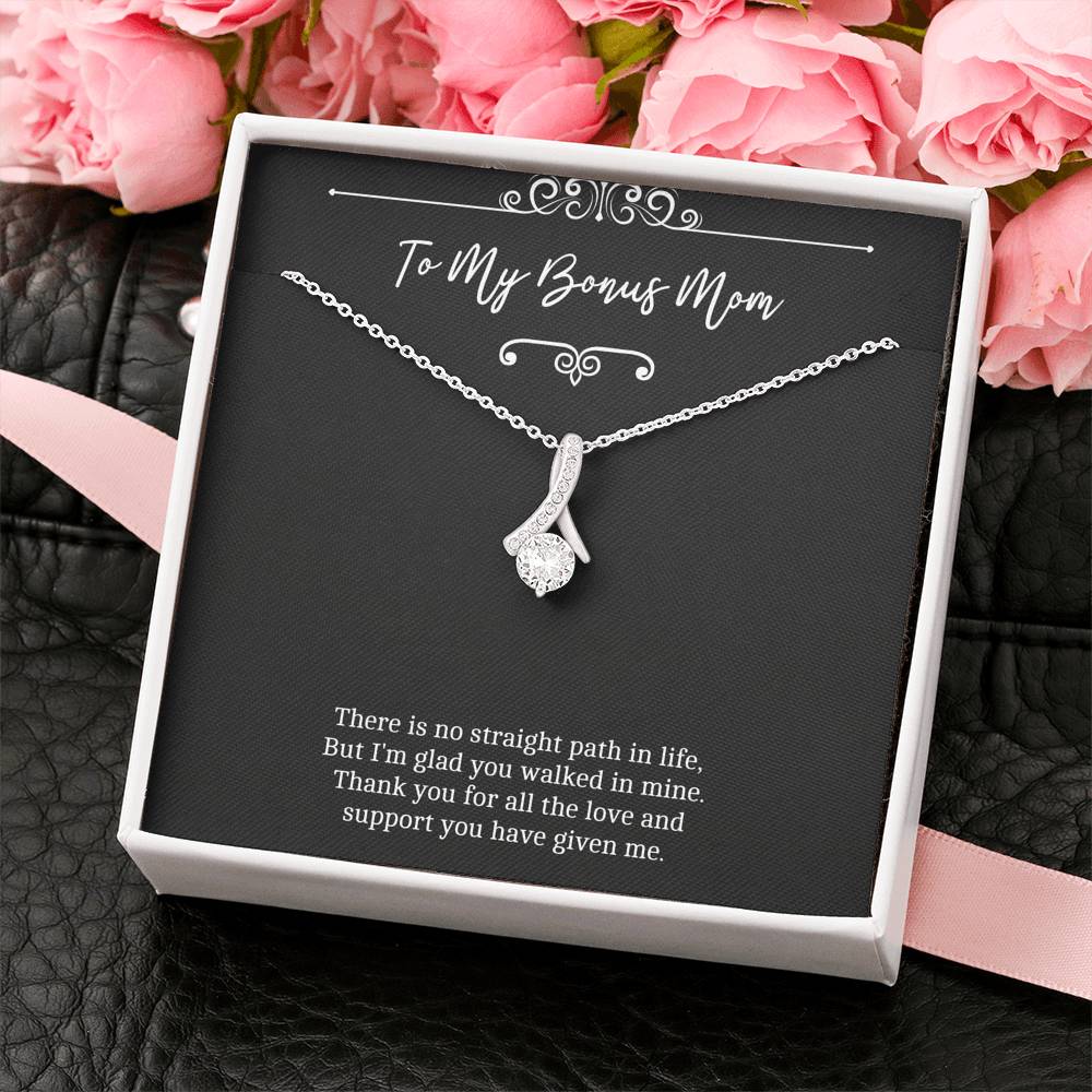 To My Bonus Mom Gifts, There Is No Straight Path In Life, Alluring Beauty Necklace For Women, Wedding Day Thank You Ideas From Bride