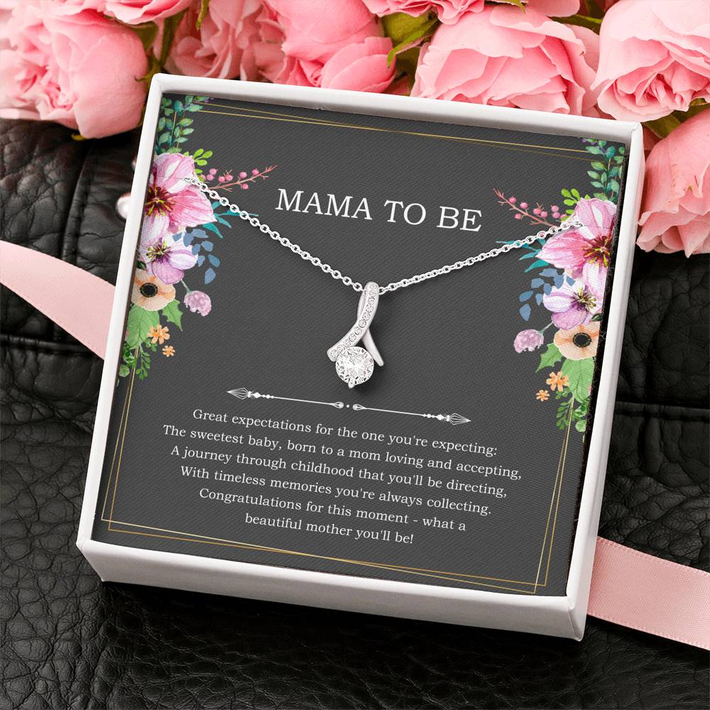 Gift for Expecting Mom, Congratulations For This Moment, Mom to Be Alluring Beauty Necklace For Women, Pregnancy Gift For New Mother