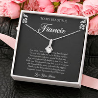 Load image into Gallery viewer, To My Fiancée, I&#39;ll Love You Forever, Alluring Beauty Necklace For Women, Anniversary Birthday Valentines Day Gifts From Fiancé
