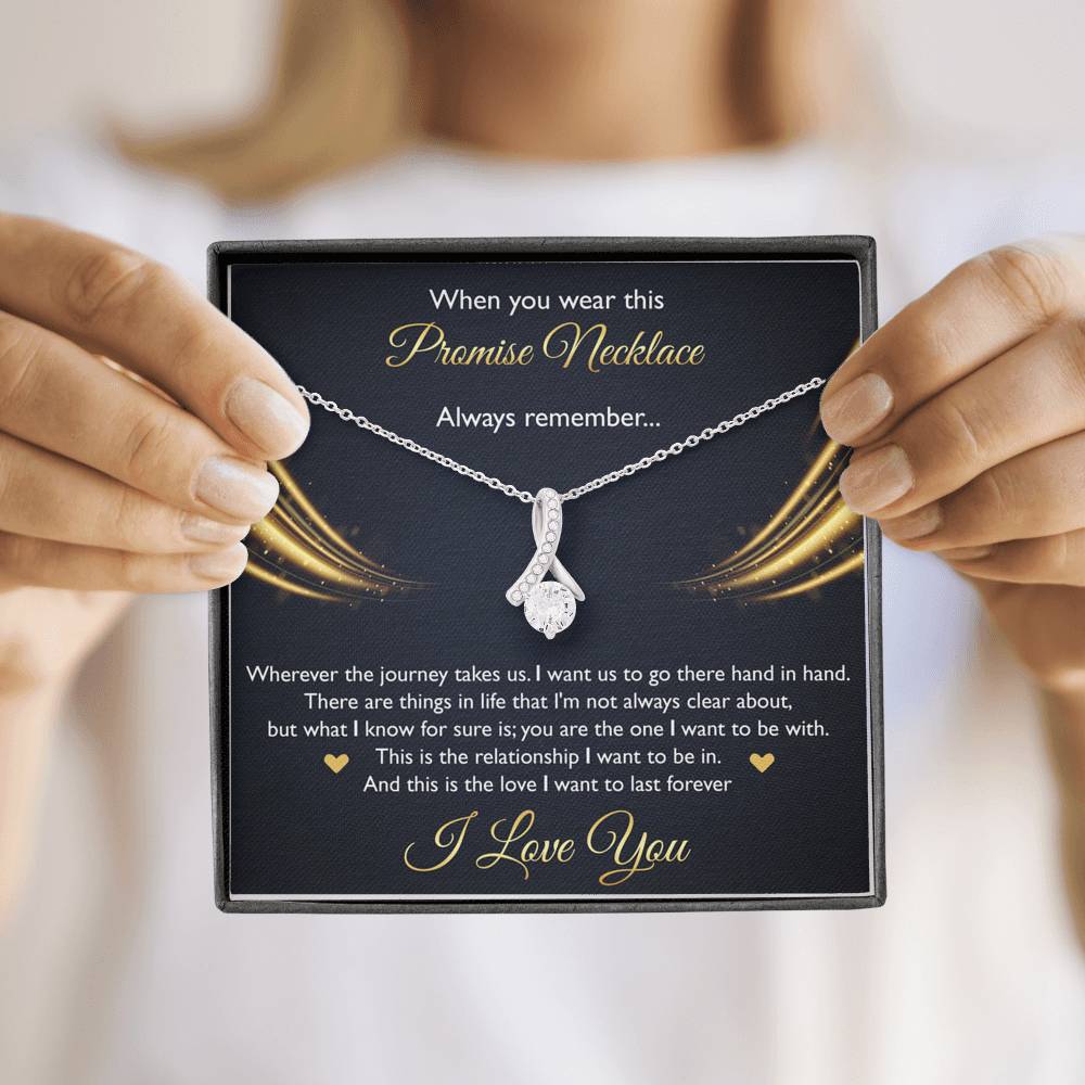 To My Girlfriend, When You Wear This Promise Necklace, Alluring Beauty Necklace For Women, Anniversary Birthday Gifts From Boyfriend