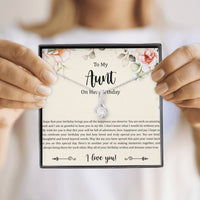 Load image into Gallery viewer, To My Aunt Gifts, Aunt on Her Birthday, Alluring Beauty Necklace For Women, Aunt Birthday Present From Niece Nephew
