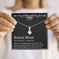 Load image into Gallery viewer, To My Bonus Mom Gifts, Thank You For All The Love, Alluring Beauty Necklace For Women, Birthday Mothers Day Present From Bonus Daughter
