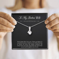 Load image into Gallery viewer, To My Badass Wife, Never Forget That I Love You, Alluring Beauty Necklace For Women, Anniversary Birthday Gifts From Husband
