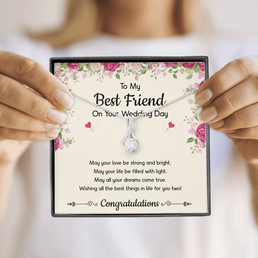 Bride Gifts, May Your Love Be Strong And Bright, Alluring Beauty Necklace For Women, Wedding Day Thank You Ideas From Best Friend