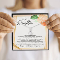 Load image into Gallery viewer, To My Daughter Gifts, You Are My Greatest Gift, Alluring Beauty Necklace For Women, Birthday Present Ideas From Mom Dad
